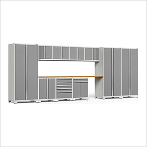 NewAge 52518 | Pro White and Silver Garage Cabinets