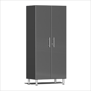 2-Door Tall Garage Cabinet in Graphite Grey Metallic