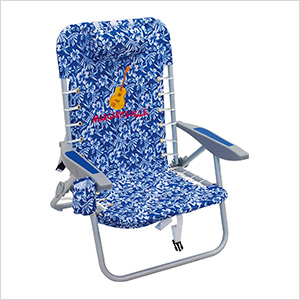 Margaritaville SC529MV-505-1 | Blue Floral 4-Postition Backpack Beach Chair