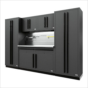 Proslat 72073K | Black Garage Cabinet System